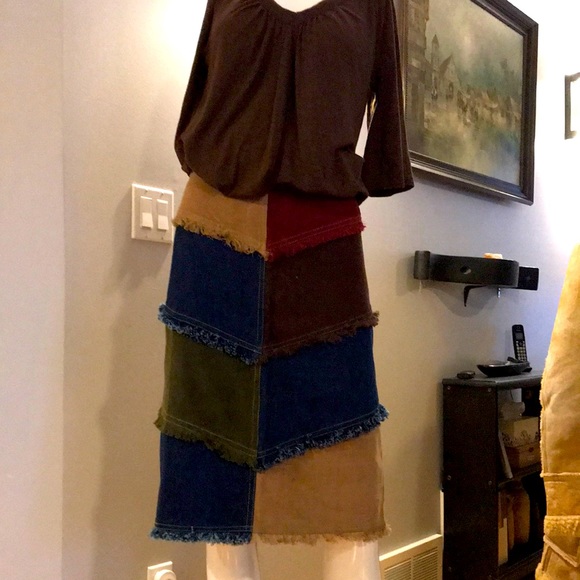 Vintage patchwork skirt - Picture 2 of 9